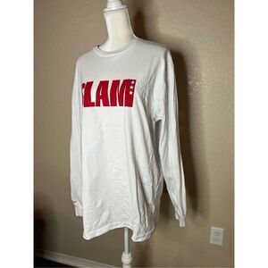 Slam Logo long sleeve t-shirt white with red letters basketball - size XL